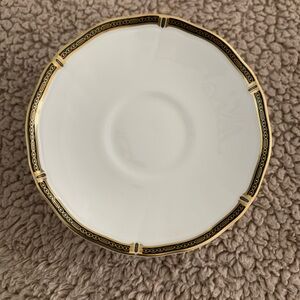 Wedgwood Windsor Black Saucer Plate for Footed Cup.